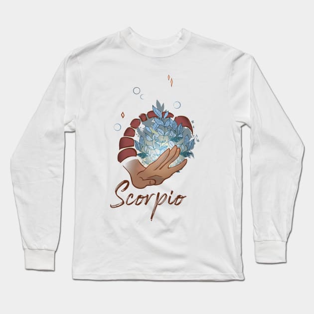 Scorpio Long Sleeve T-Shirt by HiPolly